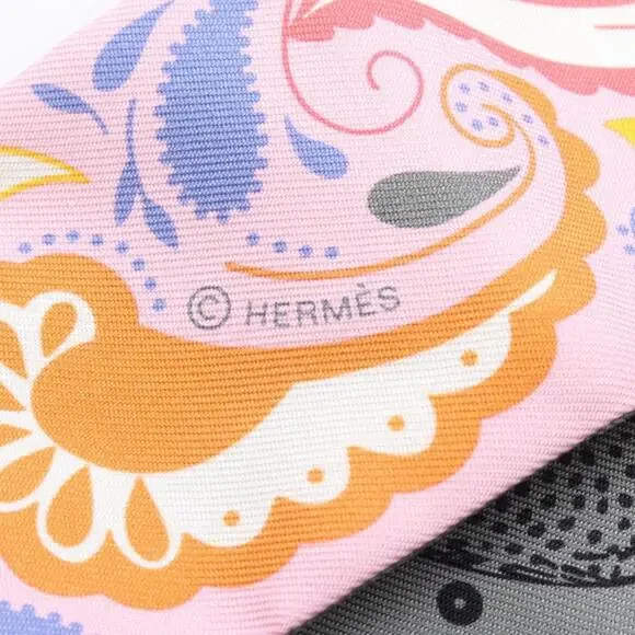 HERMES Authentic Pink Silk